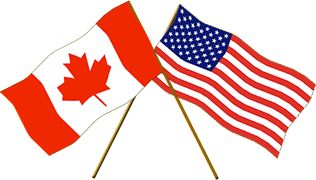 Canada-US flags