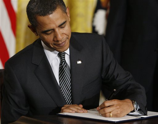 president signing