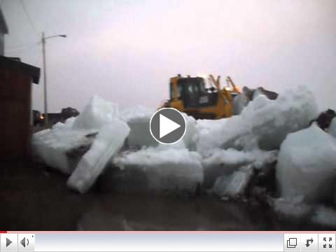 Kotzebue Alaska Ice pile up Front st. 2011