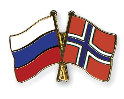russia/norway flags