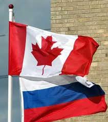Russia Canada Flags
