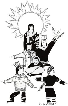 AK Native family drawing