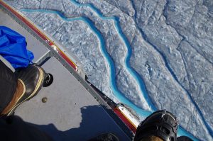 Photo of superglacial rivers