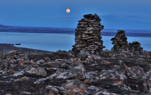 Photo of hikers in the Arctic